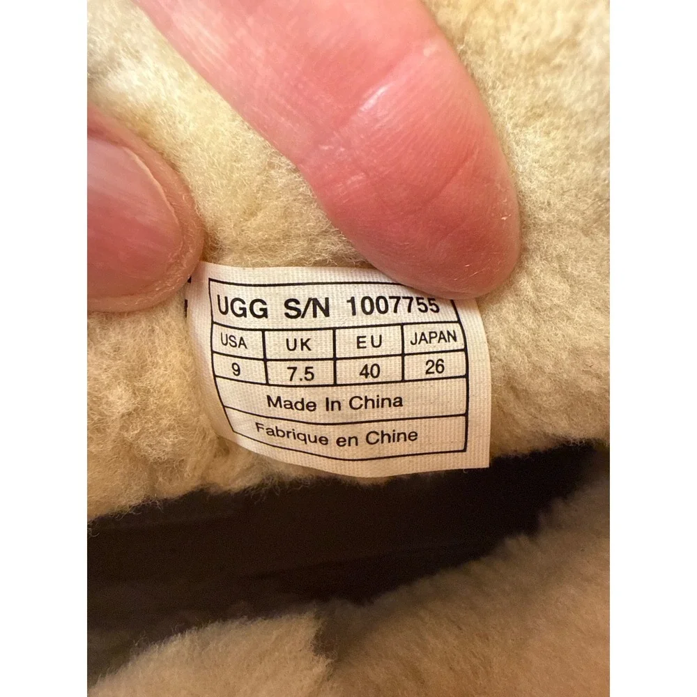 UGG Australia Isadora Chestnut Suede Shearling Toggle Boots 1007755 Womens 9